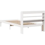  Okvir kreveta bez madraca bijeli 75 x 190 cm masivna borovina | shoptok.hr