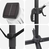 vidaXL kantilevrni senčnik Pesek Poliester, Aluminij Velik Zložljiv | Shoptok.si