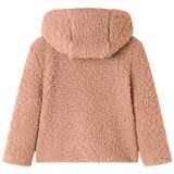 Dječja jakna s kapuljačom od mekanog umjetnog krzna boja konjaka 92 | shoptok.hr
