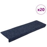  Prostirke za stepenice samoljepljive 20 kom 65x21x4 cm antracit pravokutni rub | shoptok.hr