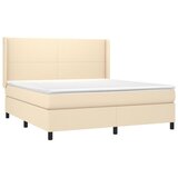  box spring s madracem LED krem 180x200 cm od tkanine | shoptok.hr