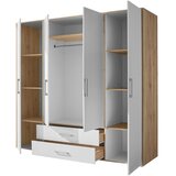 Modern Living Omara S Klasičnimi Vrati Lembo, Bela, Barva Hrasta | Shoptok.si