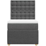  Krevet s oprugama i madracem tamnosivi 90x200 cm od tkanine | shoptok.hr