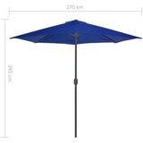  Balkonski suncobran plavi 270 x 144 x 222 cm polukružni | shoptok.hr