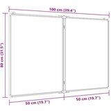  Magnetna bijela ploča sklopiva 100 x 80 x 1 7 cm aluminijska | shoptok.hr