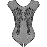Obsessive B112 - bez rukava, anđeoska krila, otvoreno mrežasto tijelo (crno) - XL/XXL | shoptok.hr
