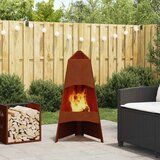  Kamin Smeđa 50 x 50 x 95 cm Čelik otporan na vremenske uvjete | shoptok.hr