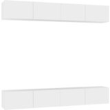 Furnova TV omarice 4 kosi bele 100x30x30 cm iverna plošča, (21922502) | Shoptok.si