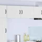 vidaXL Zidni kuhinjski ormarić s policom 2 pcs Visoki sjaj bijela | shoptok.hr