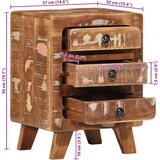 vidaXL Nočna omarica 2 kosa 37x32x50 cm masivni les obnovljen | Shoptok.si