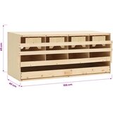  Gnijezdo za nesilice s 4 odjeljka 106x40x45 cm masivna borovina | shoptok.hr
