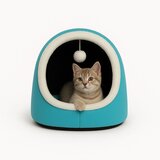 Paws & Whiskers krevet za mačke Alaska STD, 40 x 35 x 35 cm, plavi u