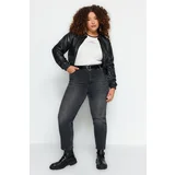 Trendyol Curve Black Slim Mom Fit Jeans