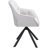 XXXL Naslanjač Silvi, Bež, Žamet, Vrtljiv | Shoptok.si