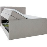 XORA postelja boxspring 180 cm x 200 cm , tekstil siva | Shoptok.si
