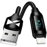Wozinsky USB-A - Lightning kabel za iPhone z LED zaslonom 2.4A, 2m, črn, (21090950) Cene