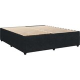 vidaXL Box spring postelja z vzmetnico črna 180x200 cm žamet | Shoptok.si