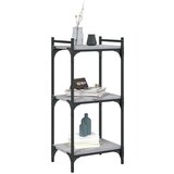  Regal za knjige s 3 razine siva boja hrasta 40x30x86 cm drveni | shoptok.hr