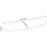 Stolna ploča 100x40x2,5 cm ovalna od masivnog drva bagrema | shoptok.hr