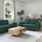 SOFA 2 kom. Tamnozelena Platnasta tkanina Slike