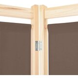 vidaXL Sobna pregrada s 3 panela od tkanine 120 x 170 x 4 cm smeđa | shoptok.hr
