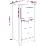  Komode 2 kom boja meda 40x35x80 cm od masivne borovine Smeđa | shoptok.hr
