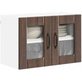  Zidni stakleni ormarić LUCCA 2 pcs Smeđi hrast 60 x 31 x 40 cm | Eponuda.ba