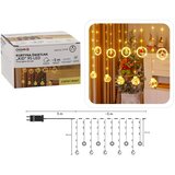 Molarem Home Božićne LED lampice za dječju sobu - Zavjesa - 95 LED, IP44, toplo bijela, 3m, 8 načina osvjetljenja | shoptok.hr