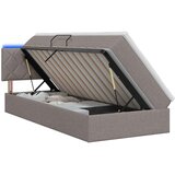  LED krevet za pohranu s madracem Sivosmeđa 90 x 200 cm Tkanina | shoptok.hr