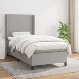The Living Store Box spring postelja z vzmetnico svetlo siva 80x200 cm blago - Box Spring Postelja, (21515315) Cene