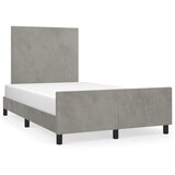 Furnova Posteljni okvir brez vzmetnico siv 120x190 cm žamet, (21934967) | Shoptok.si