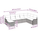  Set sofe s jastukom s pohranom Crna poliratan | shoptok.hr