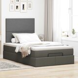  Otomanski krevet s madracem tamnosivi 120x200 cm tkanine | shoptok.hr