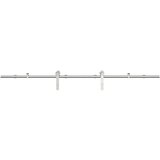 vidaXL Oprema za drsna vrata 183 cm nerjaveče jeklo srebrne barve | Shoptok.si