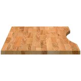 vidaXL Mizna plošča rjava 80x50x2,5 cm trdna hrastovina pravokotna | Shoptok.si