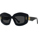 Loewe Anagram Black Rectangular Sunglasses ONE SIZE (49) Črna/Siva Cene