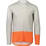 Poc MTB Pure LS Jersey Granite Grey/Zink Orange M