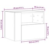 vidaXL Zidni noćni ormarić boja sivog hrasta sonome 45 x 30 x 35 cm | shoptok.hr