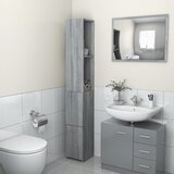 vidaXL Kopalniška omarica siva sonoma 25x25x170 cm konstruiran les Cene
