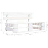  Sedežna garnitura iz palet 6-delna z blazinami bela borovina, (20972545) | Shoptok.si