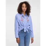 Orsay Light blue women's shirt with embroidery - Women's Cijene