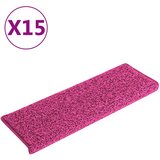  Prostirke za stepenice 15 kom 65x21x4 cm roze pravokutni rub | shoptok.hr