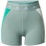 Adidas Sportske hlače 'Techfit Colorblock' ecru/prljavo bijela / zelena / pastelno zelena / bijela