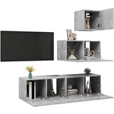  4-dijelni set TV ormarića siva boja betona od iverice | shoptok.hr