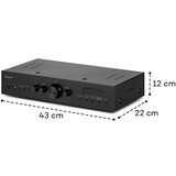 Auna AMP-CD608 DAB, HiFi stereo ojačevalnik, 4 x 100 W, RMS, DAB + BT, optični vhod, daljinski upravljalnik - | Shoptok.si