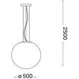 Ideal Lux luster na sajli mapa 1xE27/42W/230V prečnik 50 cm siva/zadimljena | Eponuda.com