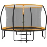 Trampolin okrogel, trampolin z varnostno mrežo, 366x270 cm, črna, (5000306921)