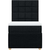 vidaXL Krevet s oprugama i madracem crni 100 x 200 cm od tkanine | shoptok.hr