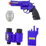  Policijski set za igro s čelado in dodatki - modra | Shoptok.si