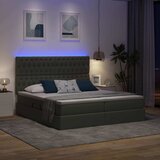  LED krevet za pohranu s madracem Tamnosiva 180 x 200 cm Tkanina | shoptok.hr